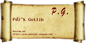 Pók Gotlib névjegykártya